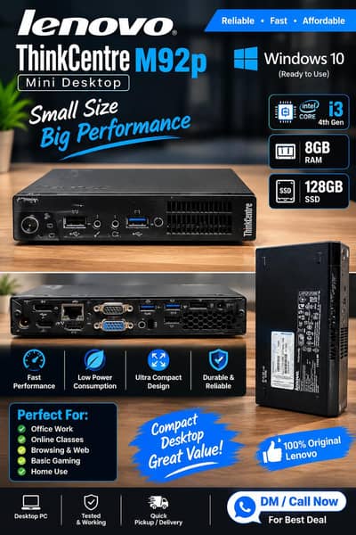 Lenovo mini desktop core i3 4th gen
