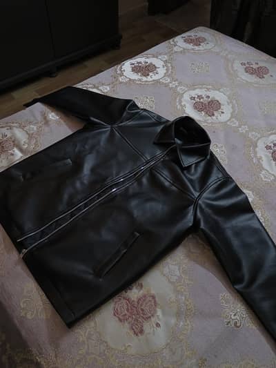 Brand New Korean Style Black Leather Jacket