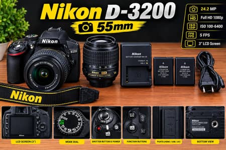 Nikon D3200 DSLR Camera for Sale  Excellent Condition