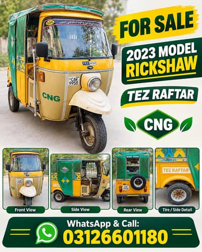 2023 TEZ RAFTAR Rickshaw for Sale | CNG | Good Condition