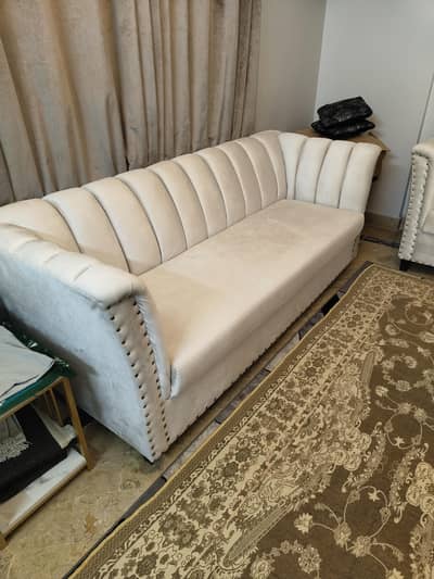 spotless 7 seater sofa set white colour