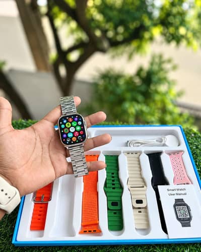 smart watch with 7straps | touch watch | smartwatch low price