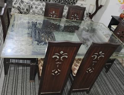 URGENT SALE - DINNING TABLE WITH SIX CHAIRS