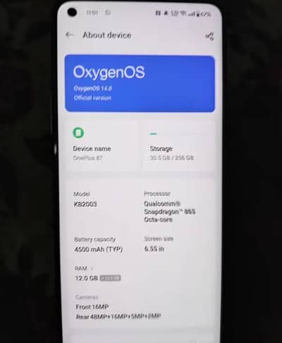One Plus 8T 12 + 256 argent exchange god mobile sa