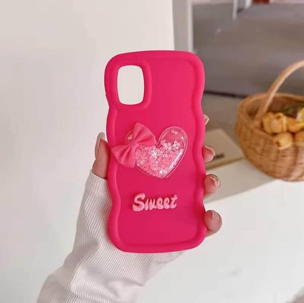 Luxury Soft Sweet Ladies Case for iPhone 16/15/14/13/12/11 Pro Max, Xs Max, Xs, X, 8/7 Plus — Soft Silicone with Glitter (Girls Pink)