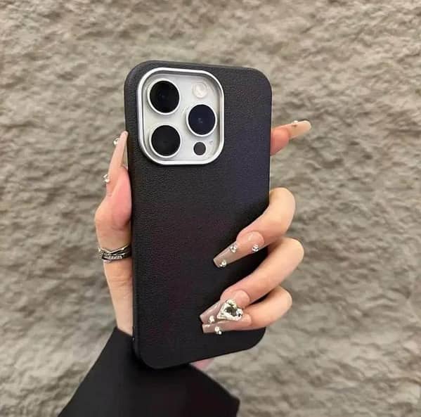 New Luxury Leather Case with Camera Lens Protection for iPhone 17, 16, 15, 14, 13, 12, 11 Pro Max and Xs/X – Desert Titanium, Black Titanium, Natural Titanium