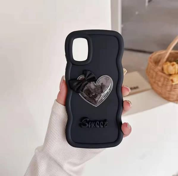 New Luxury Soft Silicone Case for iPhone 11 - 17 Pro Max, Xs Max, Xs, X, 8/7 Plus; Pink Glitter Case for Girls