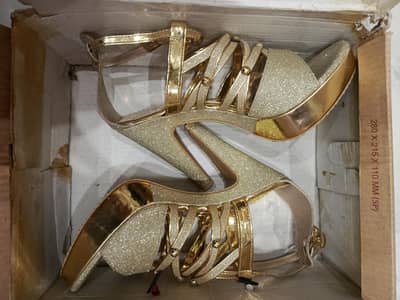 Golden Women Heels