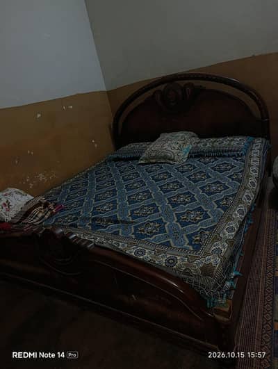 Wood bad with Medicated Mattress