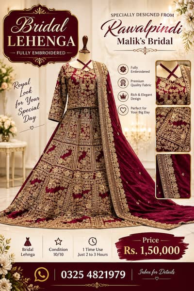 Bridal lehanga | Wedding dress| Barat lehnga | Bridal dress for sale