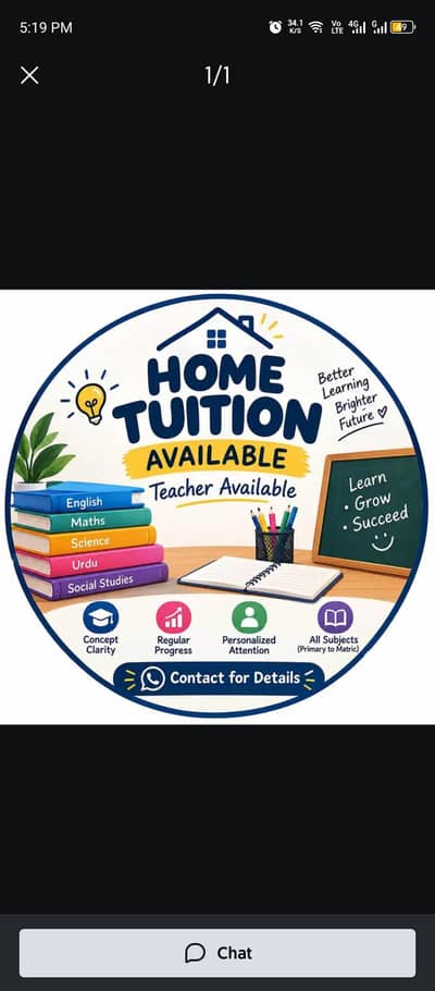 Home Tutor available