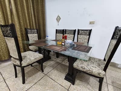 Dining table with 6 chairs for sale
