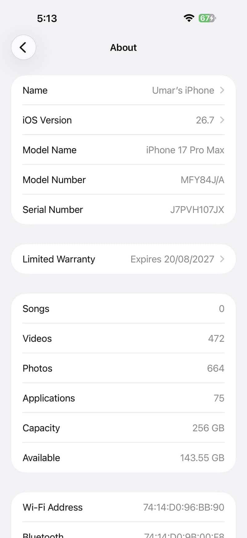 Iphone 17 pro max 0