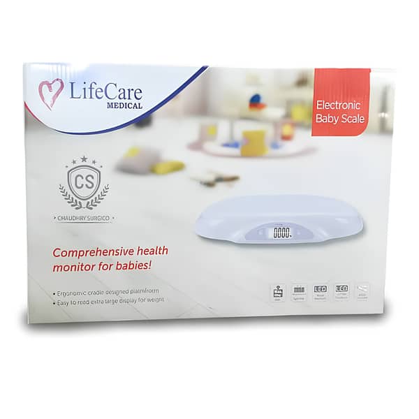 LifeCare Digital Baby Weight Machine (Model LC-1211) | High Precision Infant Weighing Scale with Hold Function & Backlit LCD Display
