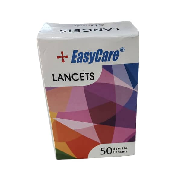 EasyCare Sterile Blood Lancets 50 Pcs (Blue) | Precision Universal Twist Lancets for Sugar Testing