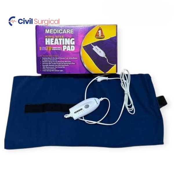 Medicare King Size Electric Heating Pad (MD-240) – Moist & Dry Heat Therapy for Back, Neck & Cramp Pain Relief