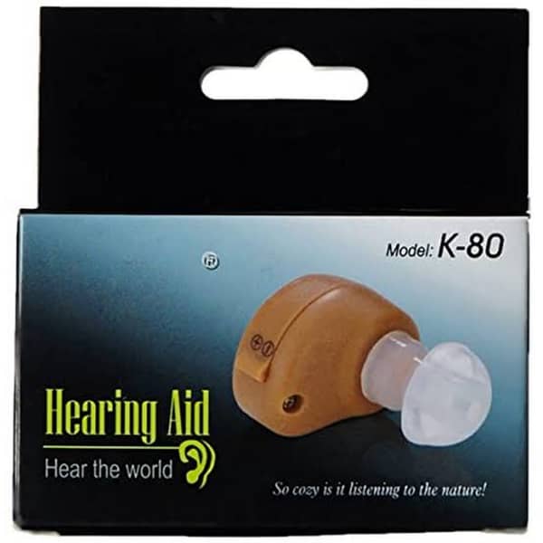 Original K-80 Hearing Aid | Super Mini In-Ear Sound Amplifier & Adjustable Volume Audiphone