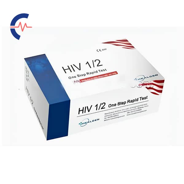 Healgen HIV 1/2 One Step Rapid Test Kit – Pack of 25 Tests HIV Antibody Screening Strip