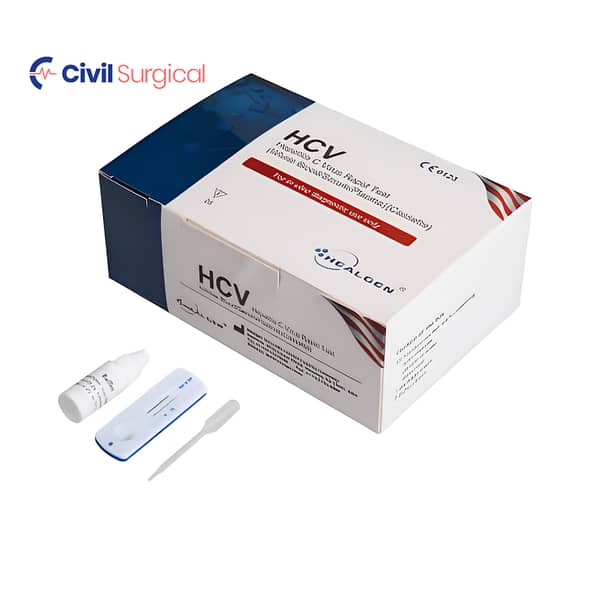 Healgen HCV Antibody One Step Rapid Test Kit – Hepatitis C Diagnostic Screening 25 Cassettes Pack