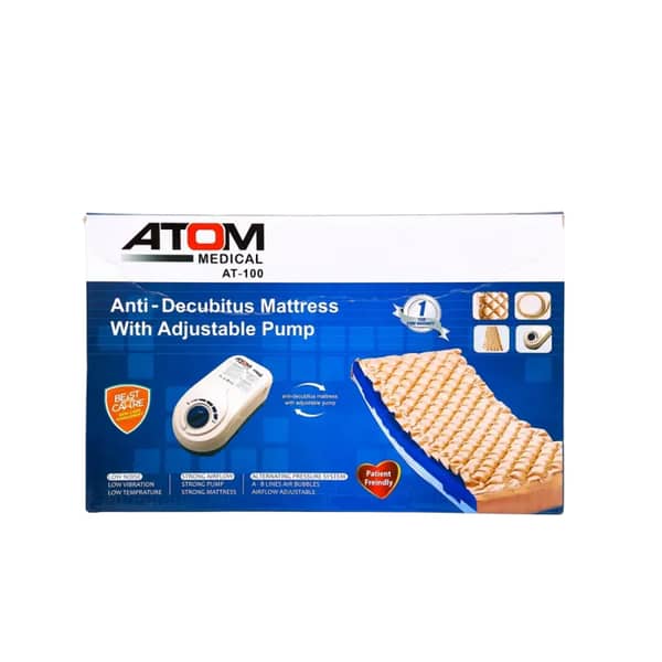 Atom Anti-Decubitus Air Mattress with Electric Pump | Professional Alternating Pressure System for Bedsore Prevention