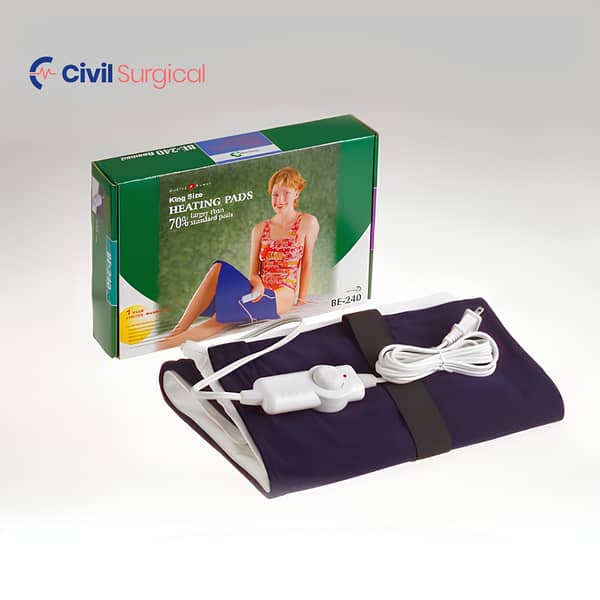 Besmed BE-240 King Size Electric Heating Pad for Dry & Moist Heat Therapy