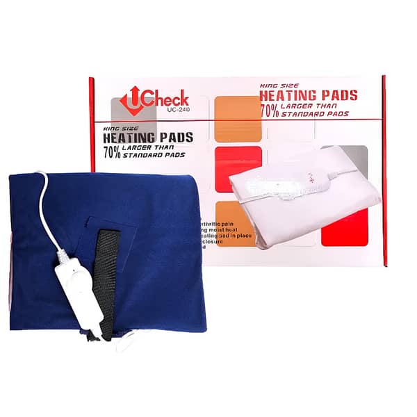 UCheck UC-240 Electric Heating Pad for Pain Relief | Rapid Heating Thermal Therapy Pad with Multi-Level Heat Controller