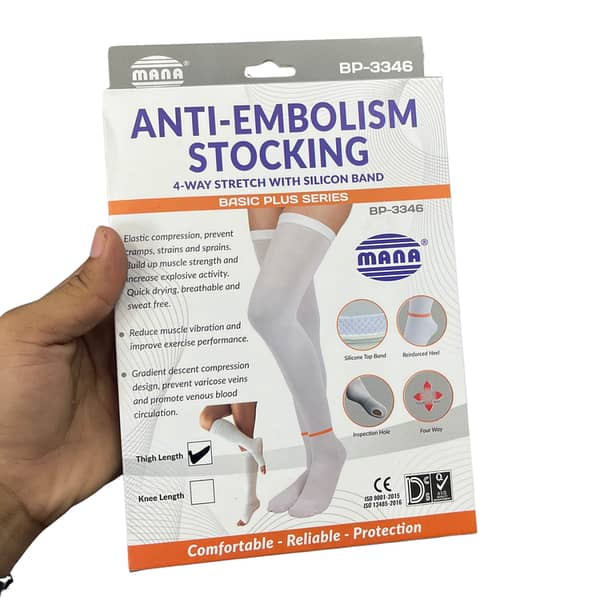 MANA Anti-Embolism Compression Stockings Thigh Length | Medical Compression Socks for Blood Circulation & Varicose Veins Support