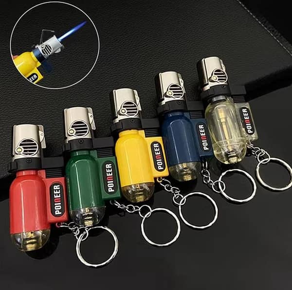 Blow Torch Jet Flame Windproof Pocket Lighter with Keychain Blow torch lighter
