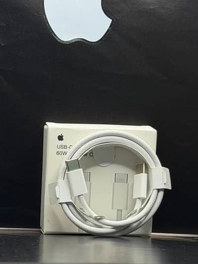 Original Apple USB-C to USB-C 60W Fast Charging White Braided Cable
