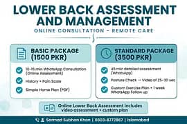 Lower Back Pain Online Assessment Bahria Phase 8