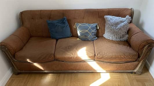 5 Seater Sofa Set for Sale – Brown Color