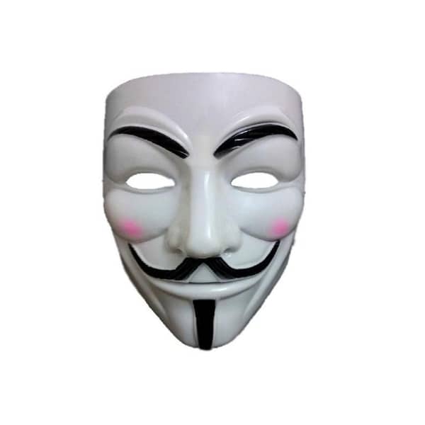 V is for Vendetta Guy Fawkes Mask - White