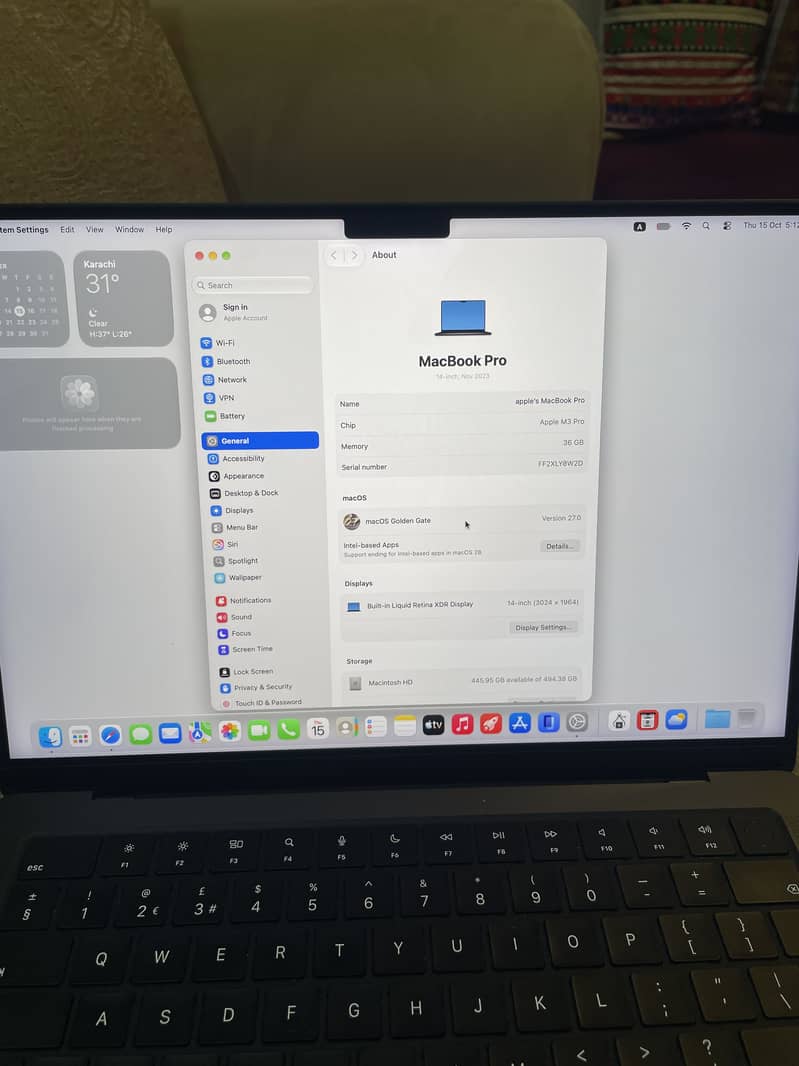 MacBook pro m3 pro chip 1
