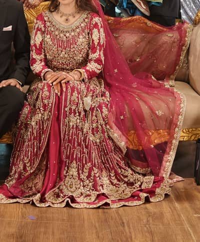Bridal Lehnga Shahlima/Baraat Maxi style Small Size