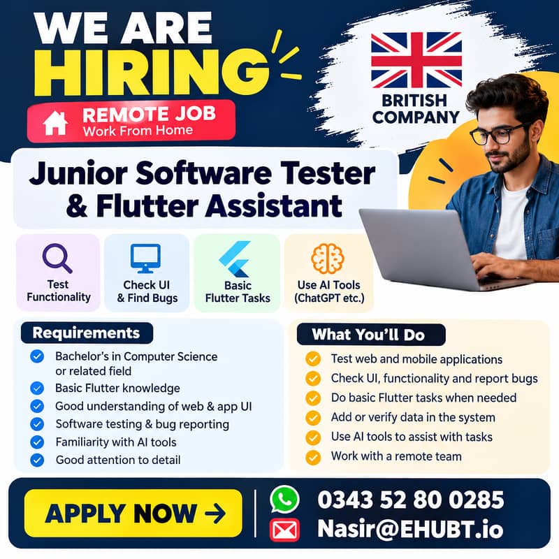 Junior Software QA, UI & Flutter Assistant 0