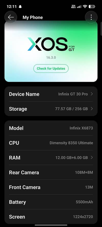 Infinix GT 30 Pro