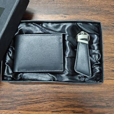 100% Genuine Leather Wallet Gift Set for Men