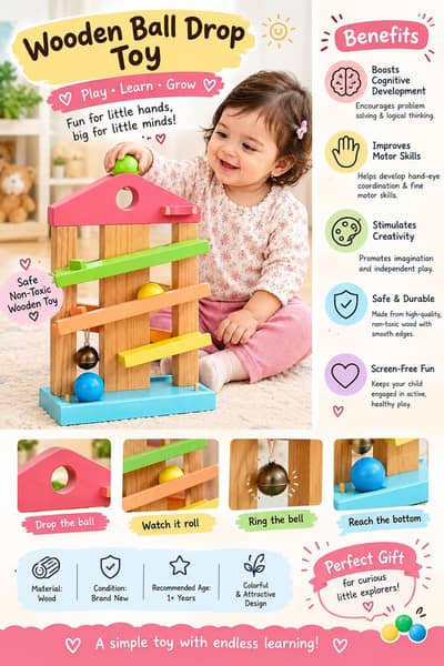wooden learning you for toddler