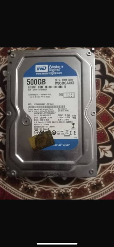 WD 500gb Harddrive 100/ health