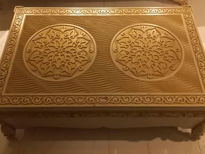 selling golden and off white sofa set