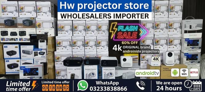 Android 4K HD Projector | All projector models  available | projector