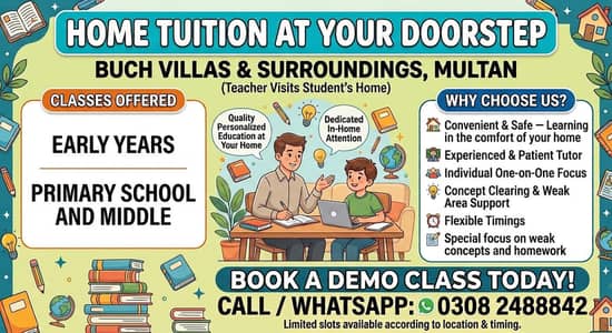 home tutor available in buch villas