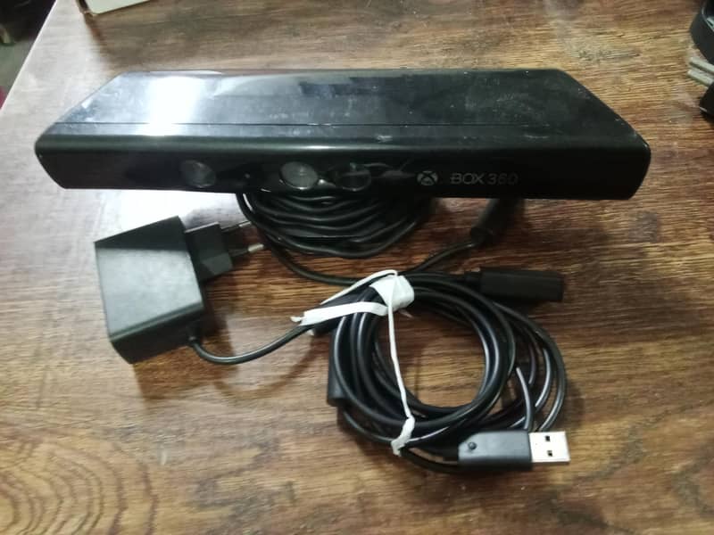 Xbox 360 with two wireless controller with Kinect sensor 2
