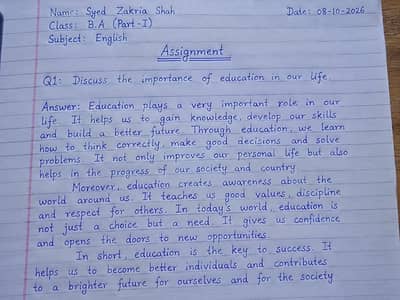 Assignment writing