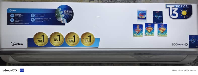 midea Inverter t3 1.5 tan new