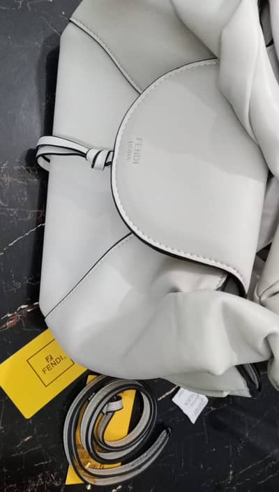 Original Fendi Moonlight Bag (White) - With Box & Authenticity Card