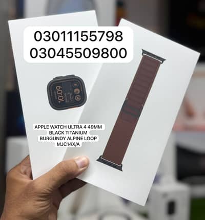 Apple Watch Ultra 4 GPS + Cellular 49mm Black Titanium Burgundy