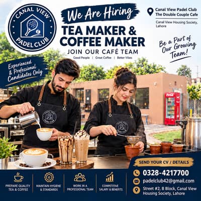 Job Vacancy: Professional Tea Maker & Coffee Maker