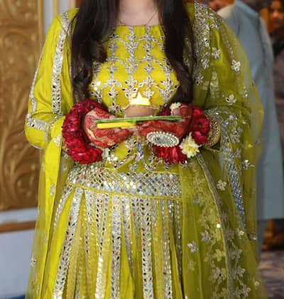 4 piece stitched | 2 dupatta' | weeding dress  | mehandi dress