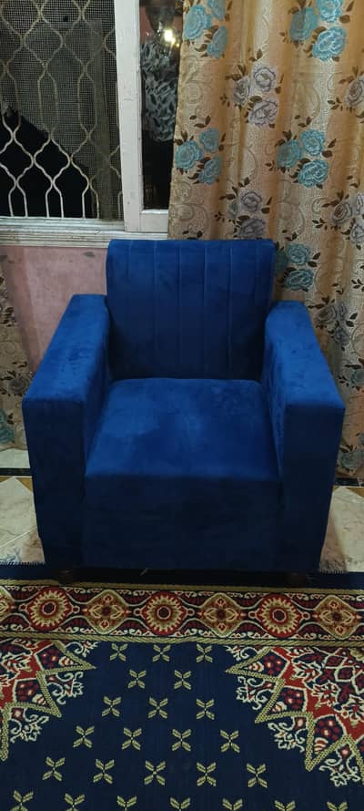 Royal blue sofa set 3+2